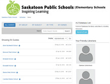 Tablet Screenshot of elementarylibguides.spsd.sk.ca